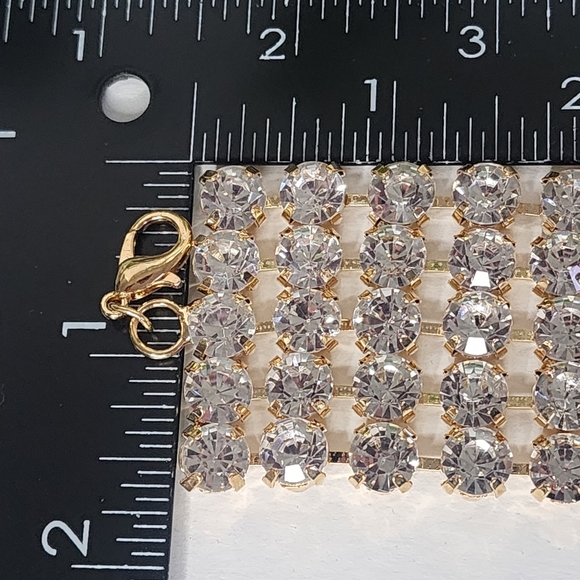 Stunning Statement Emerald Green Crystal Choker Necklace Earrings Set - Picture 8 of 10